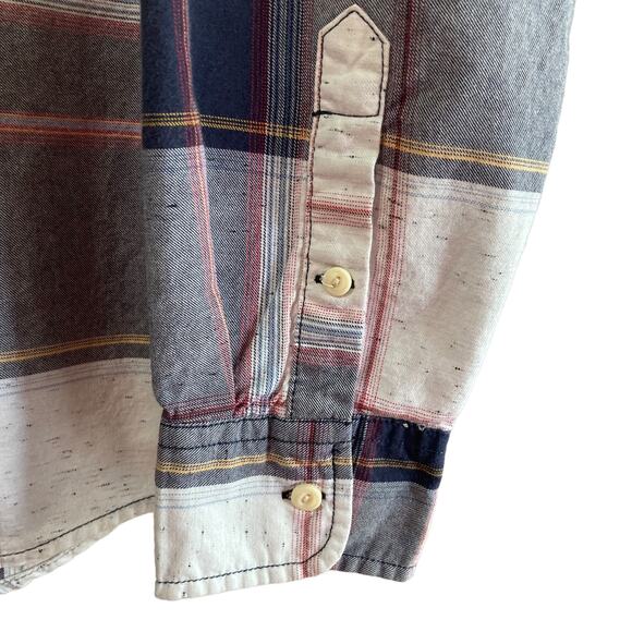 Roebuck & Co Plaid Woven Cotton Long Sleeve Button Down Shirt Men's Sz Large - Picture 3 of 7
